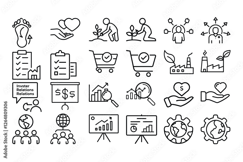 High quality outline vector icons for stakeholder business, representing teamwork, collaboration, corporate structure, leadership, and decision-making. Perfect for business presentations. High quality outline vector icons for stakeholder business, representing teamwork, collaboration, corporate structure, leadership, and decision-making. Perfect for business presentations.
