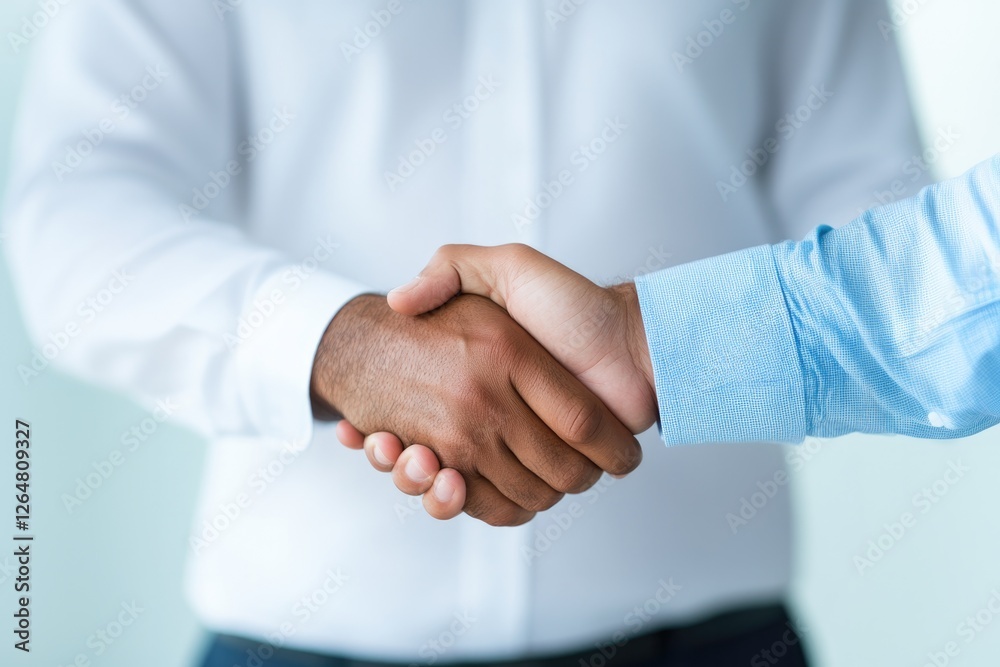 Professional handshake symbolizes agreement and partnership in b Professional handshake symbolizes agreement and partnership in b