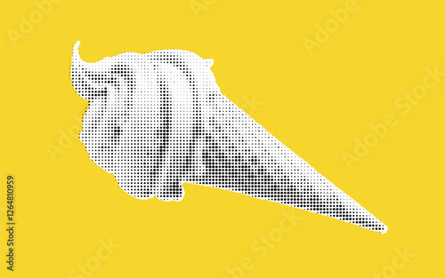Stylized Soft-Serve Ice Cream Cone Illustration