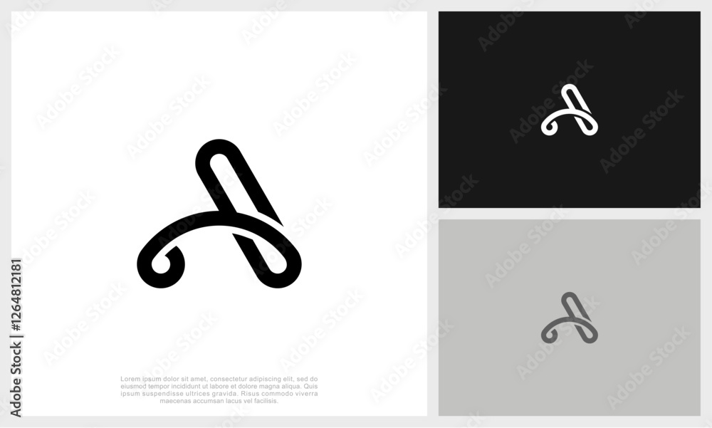 Letter A Logo Template Design Vector Illustration. Initial A Logo. Letter A Logo Template Design Vector Illustration. Initial A Logo.