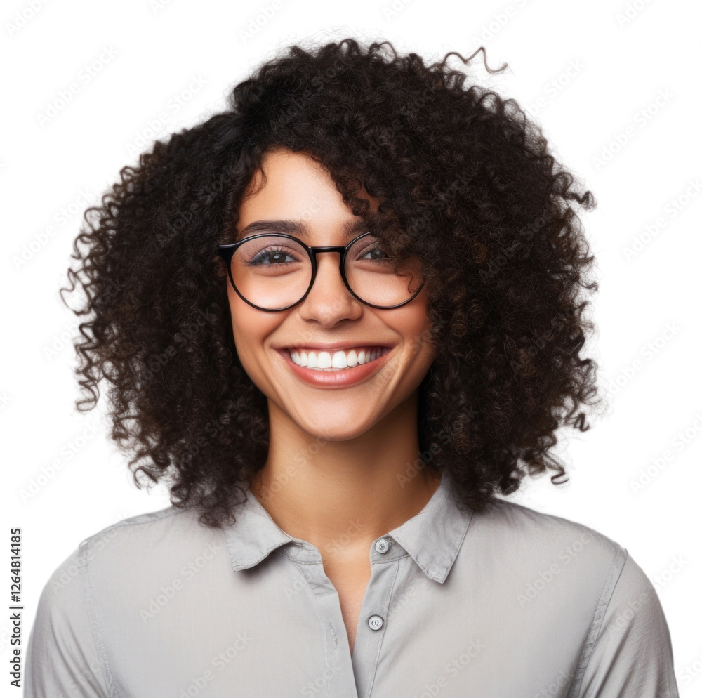 Obraz premium PNG Portrait glasses smiling adult.