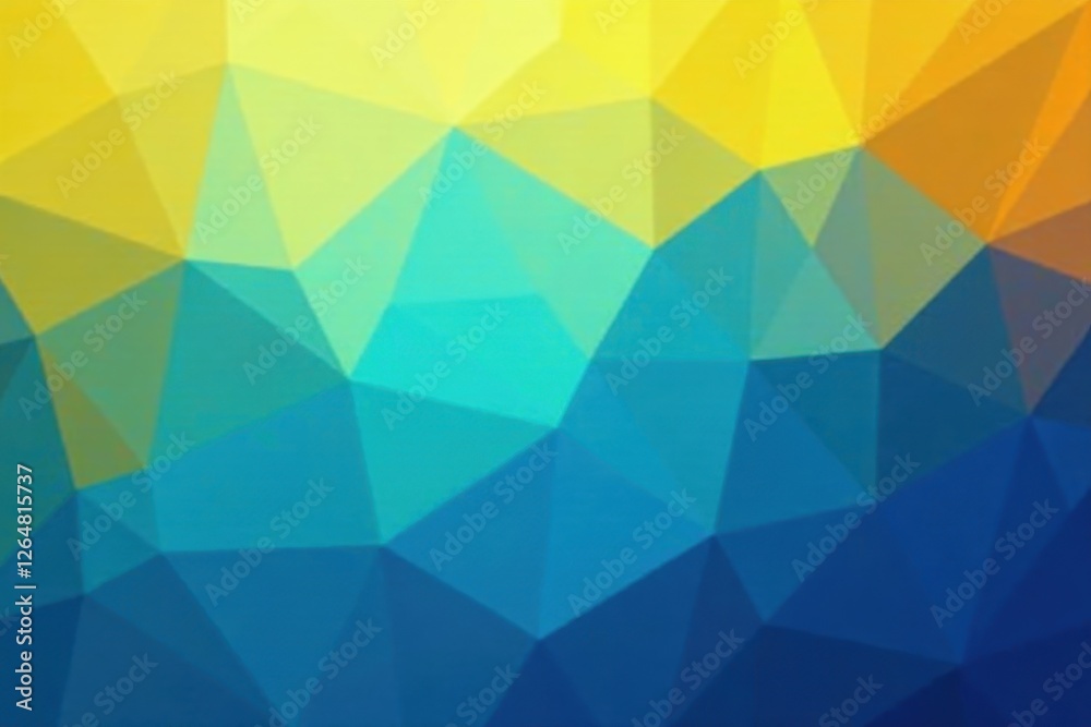Abstract blue yellow gradient geometric shapes background, illustration, background, presentation Abstract blue yellow gradient geometric shapes background, illustration, background, presentation