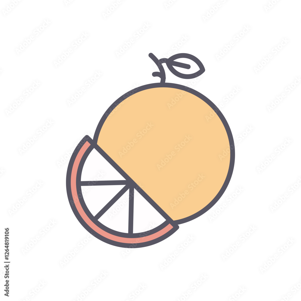Obraz premium Orange vector icon stock ilustration