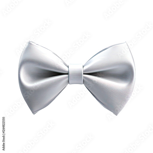 Stunning Silver Bow Tie - Elegant Formalwear Accessory