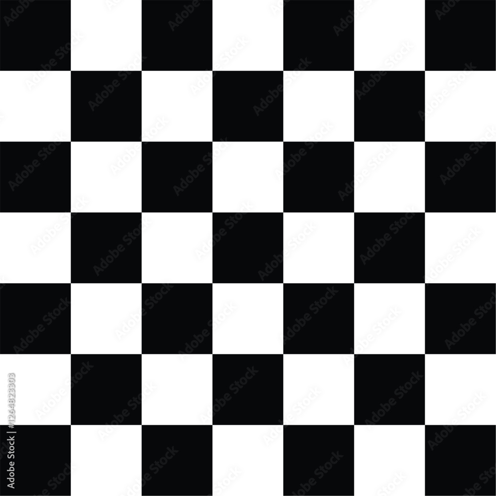 Black and white checkered pattern. Chess pattern. Black and white squared background. Vector illustration. Black and white checkered pattern. Chess pattern. Black and white squared background. Vector illustration.