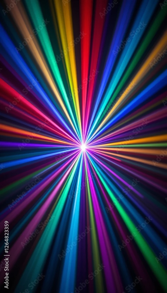 A vibrant burst of colorful light rays emanating from the center, creating a dynamic and engaging visual, ideal for artistic designs and party themes. A vibrant burst of colorful light rays emanating from the center, creating a dynamic and engaging visual, ideal for artistic designs and party themes.