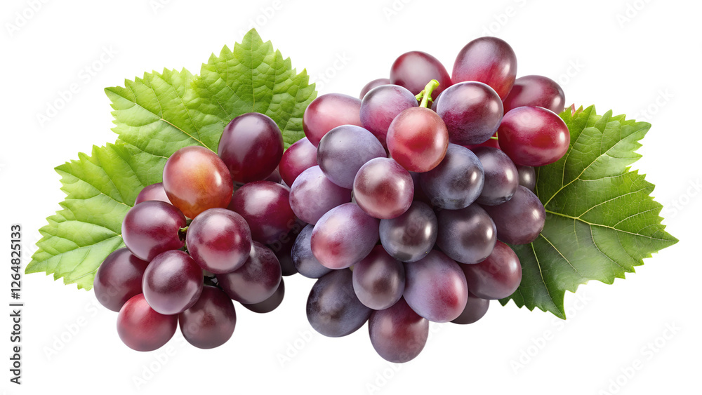 Fototapeta premium tow grape isolated on transparent background png