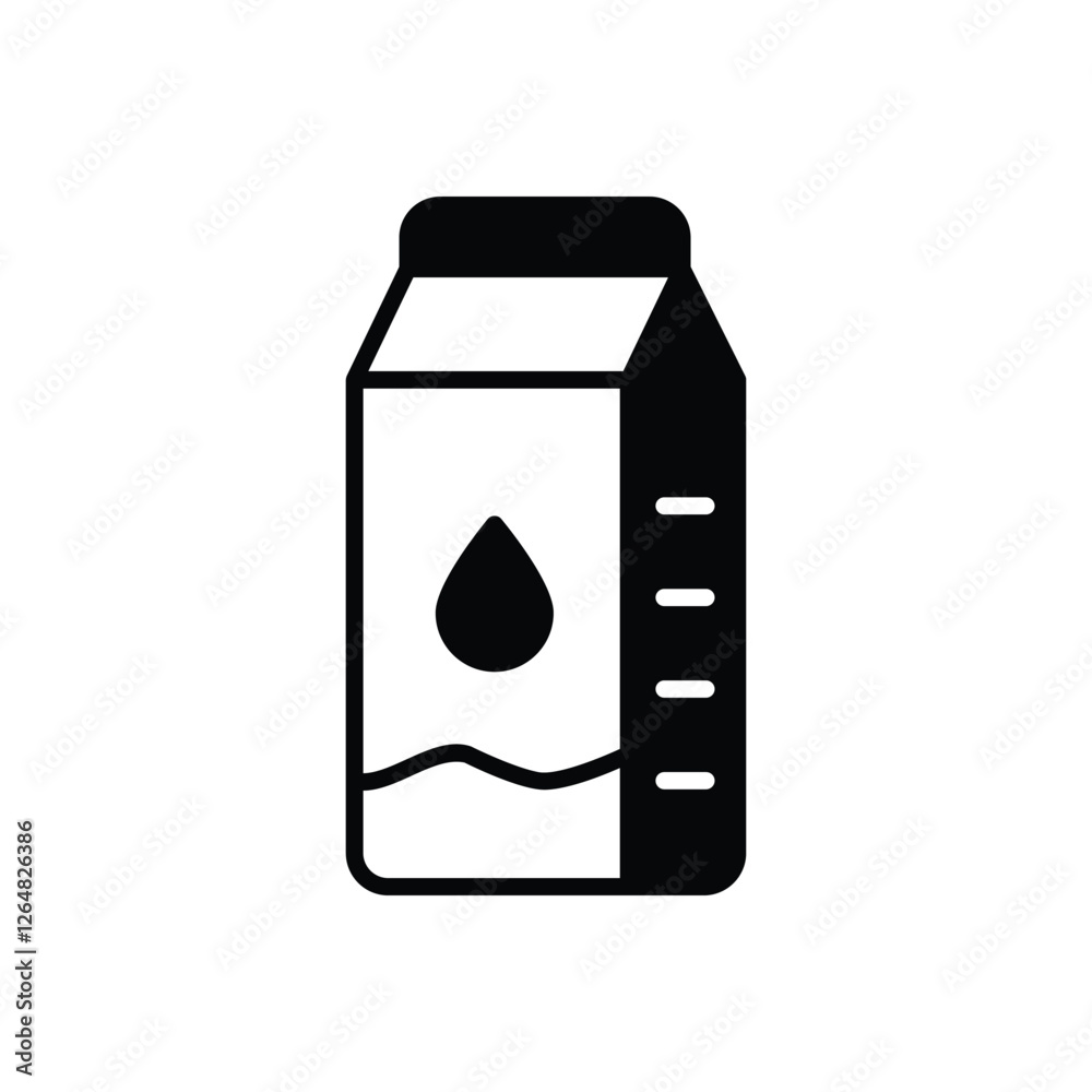 Milk Box vector icon stock ilustration Milk Box vector icon stock ilustration