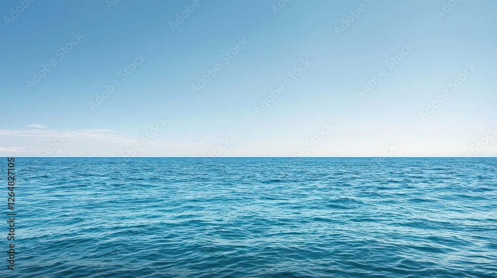 Calm Blue Ocean Under Clear Sky Calm Blue Ocean Under Clear Sky