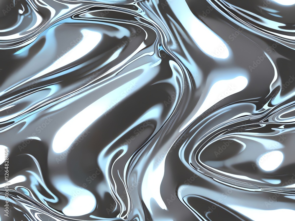 Abstract Liquid Metal Swirls: A Digital Art Piece Abstract Liquid Metal Swirls: A Digital Art Piece