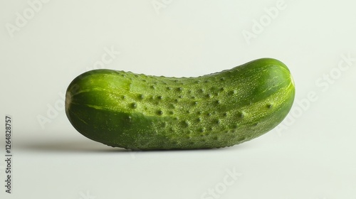 Fresh Green Cucumber Isolated on White Background for Culinary Use photo