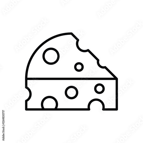 Cheese vector icon stock ilustration
