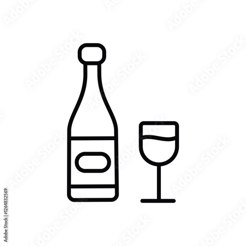 Wine vector icon stock ilustration
