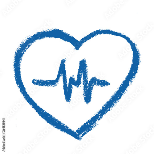 Heart Insurance Related Icon Crayon Chalk Drawing Vector