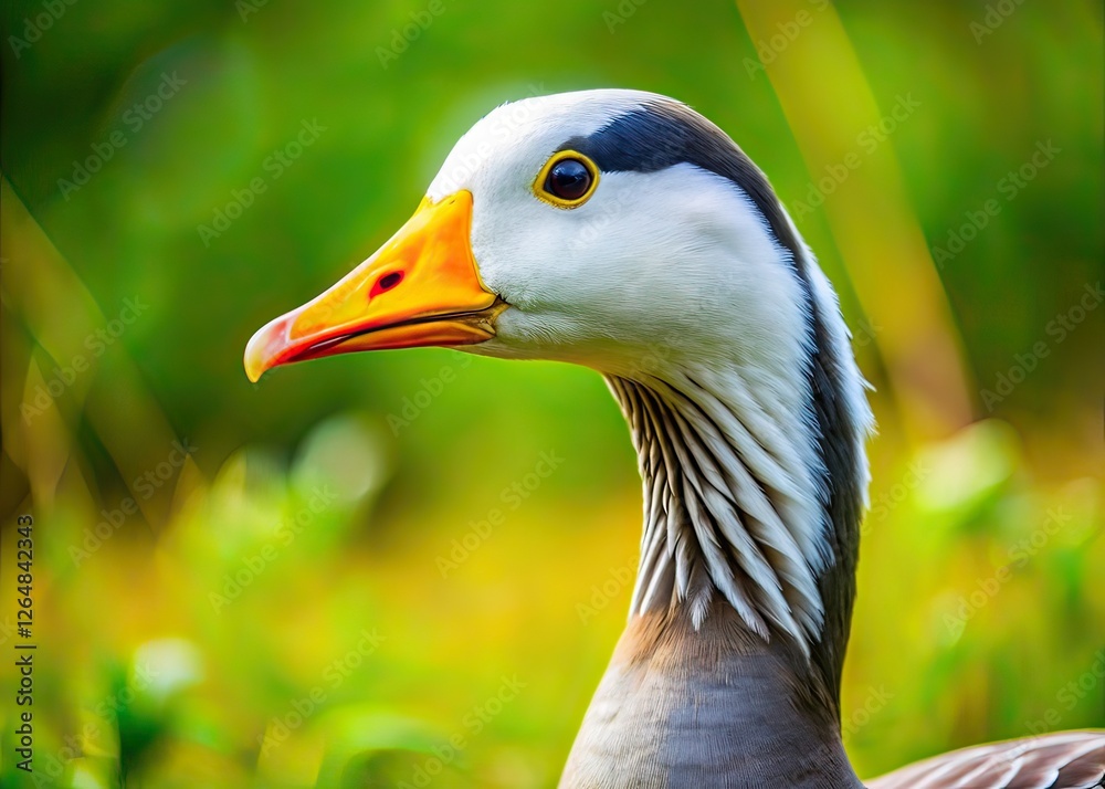 Bar-Headed Goose AI Photo - Candid Wildlife Photography Bar-Headed Goose AI Photo - Candid Wildlife Photography