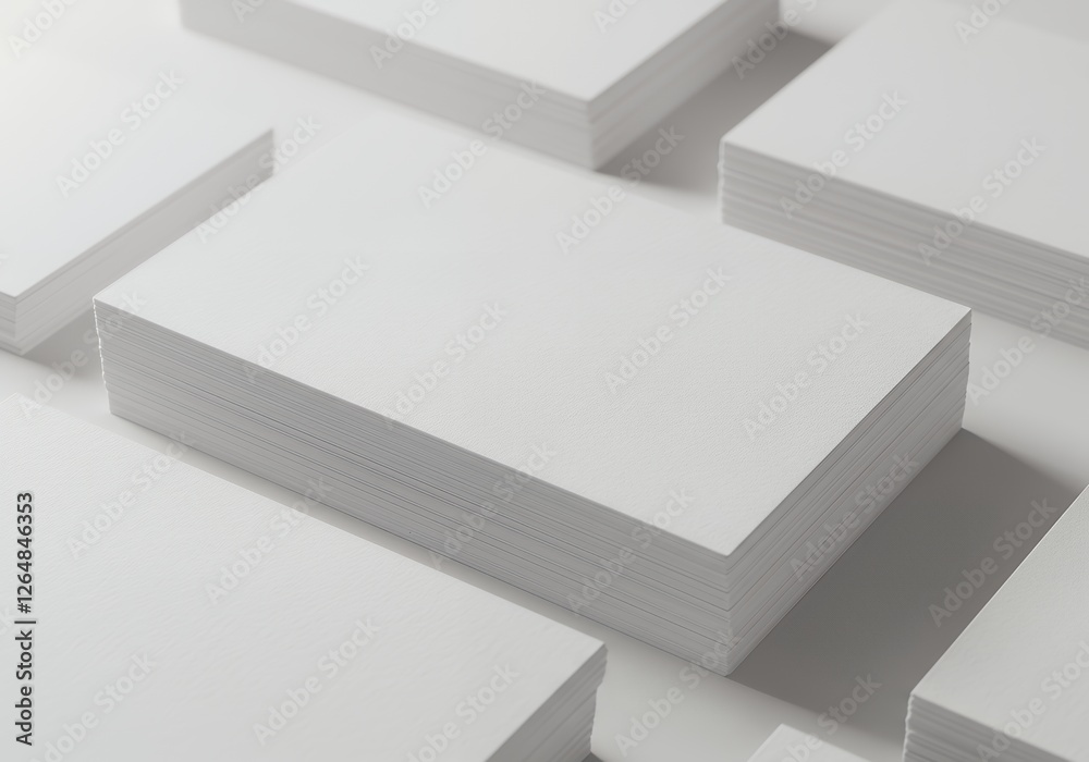 Stacks of Blank Business Cards Mockup Design Stacks of Blank Business Cards Mockup Design