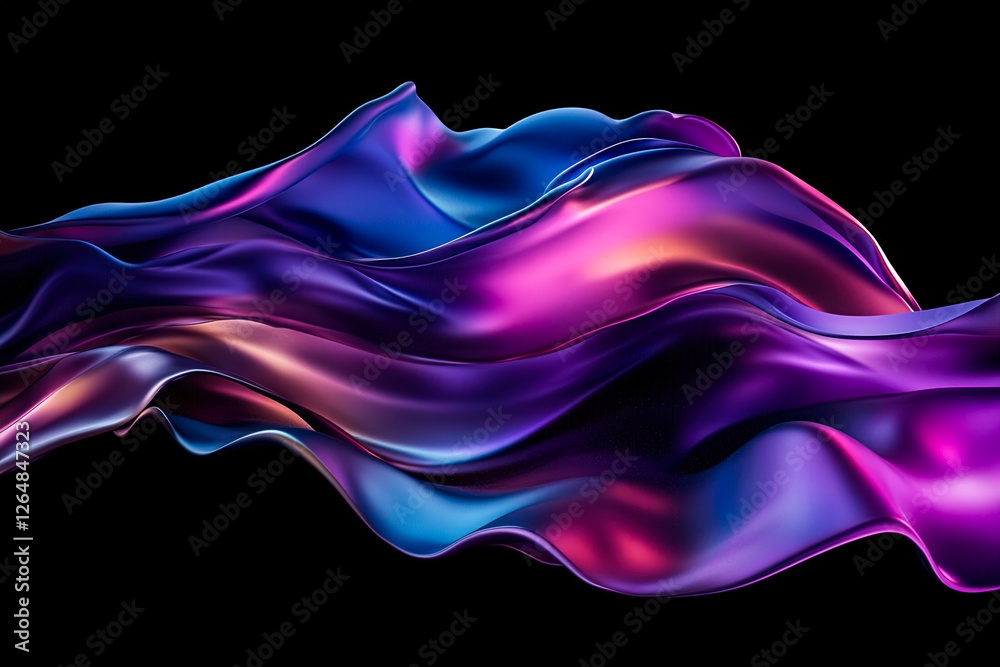 Obraz premium Abstract Flowing Silk Fabric in Vibrant Colors