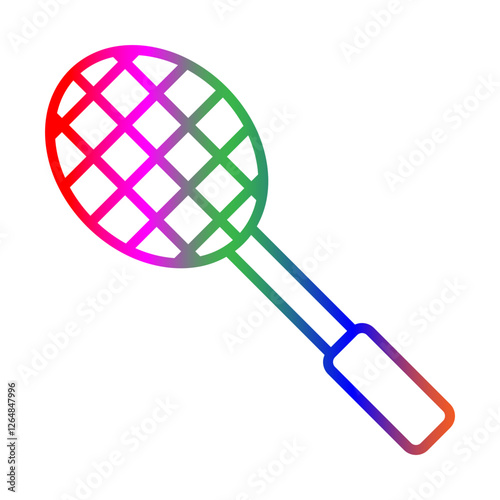 Badminton line gradient icon