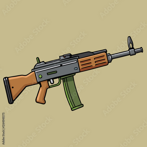 assault rifle vector
