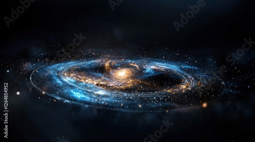 Spiral galaxy with a bright star at the center showcasing cosmic beauty and astronomical phenomena
