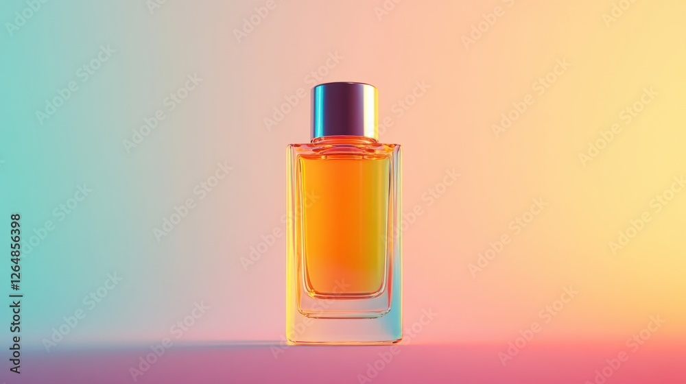 perfume bottle in colorful light. perfume bottle in colorful light.
