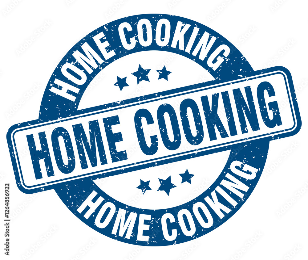 Fototapeta premium home cooking stamp. home cooking label. round grunge sign