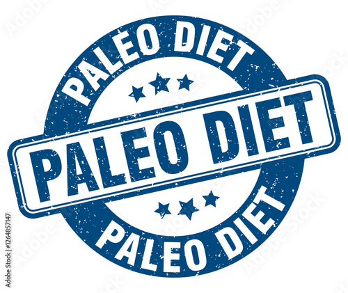 paleo diet stamp. paleo diet label. round grunge sign
