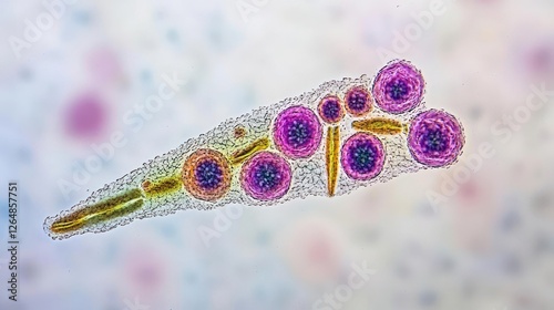 Microscopic View Of A Gregarine Protozoa photo