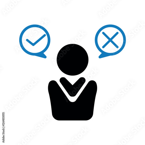 Business decision making icon.