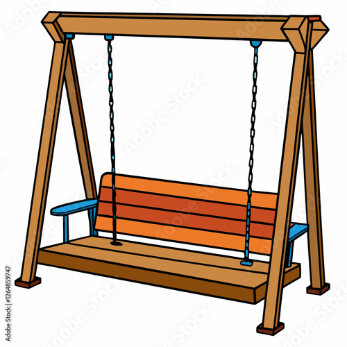 swing on a white background