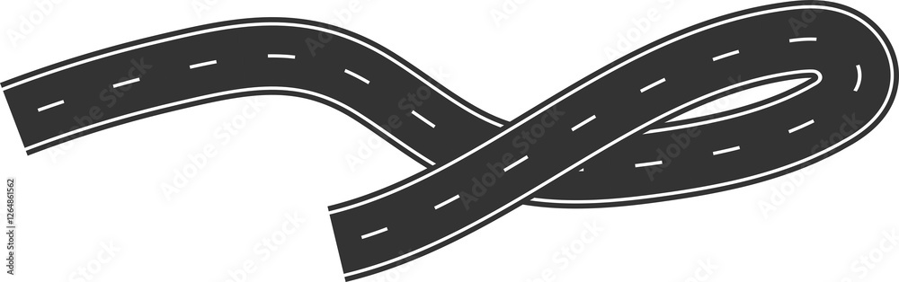 Street and road elements for city map, highway, traffic