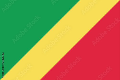 Free Download The flag of the Republic of the Congo, with accurate proportions and official colors. Vector image. - GFXLoad