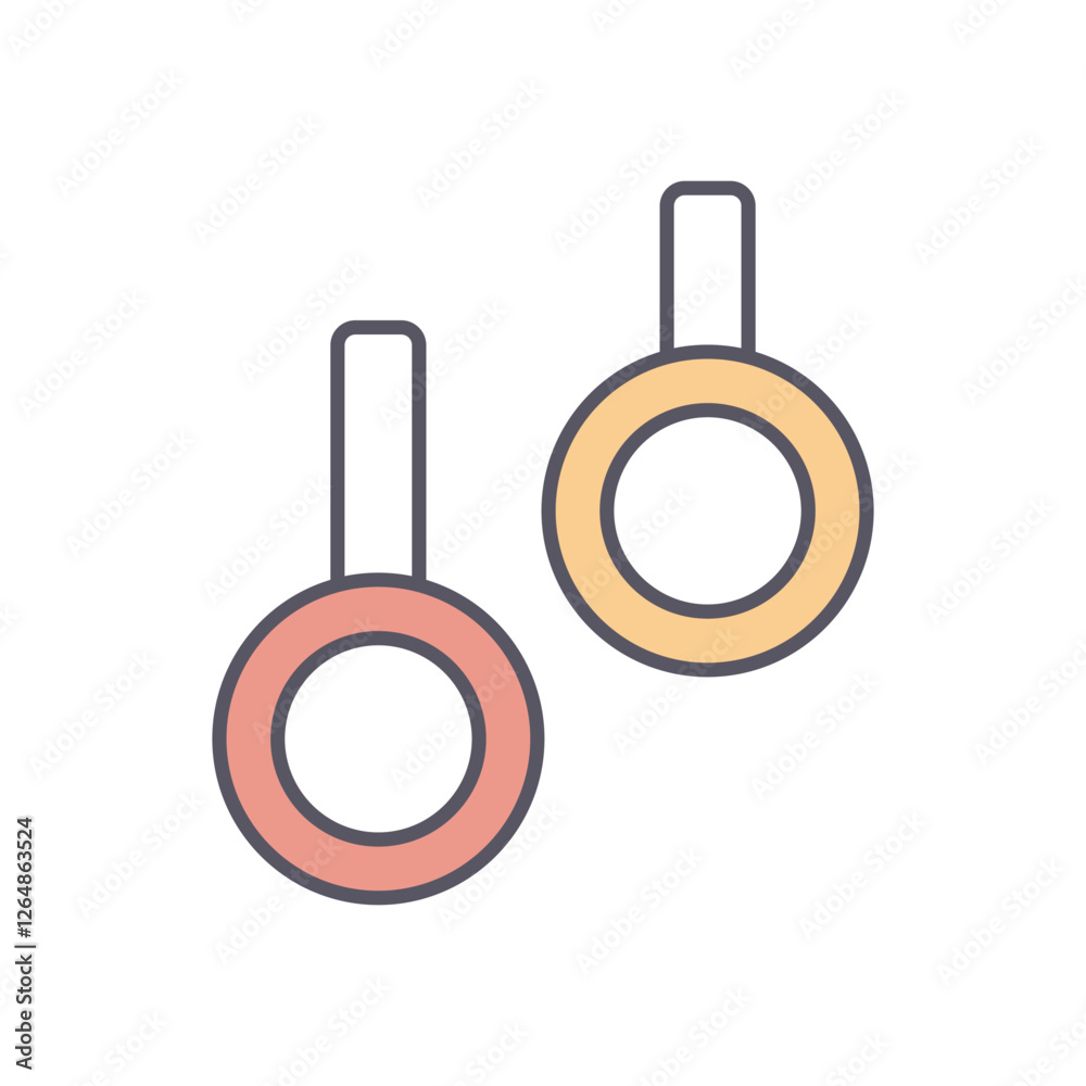 Gymnastic Rings vector icon stock illustration Gymnastic Rings vector icon stock illustration