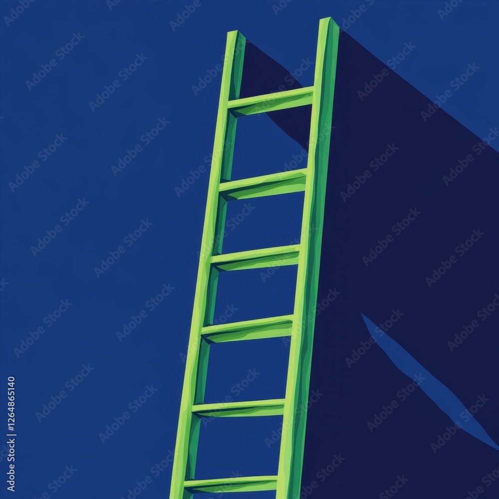Upward Mobility Symbol Ladder to Success Ambition Opportunity in Minimalist Design Art Style Upward Mobility Symbol Ladder to Success Ambition Opportunity in Minimalist Design Art Style