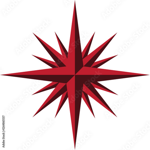 Canvas Print Compass star windrose