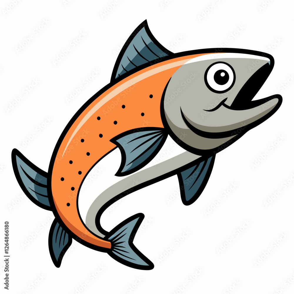 Fototapeta premium vector illustration of a fish