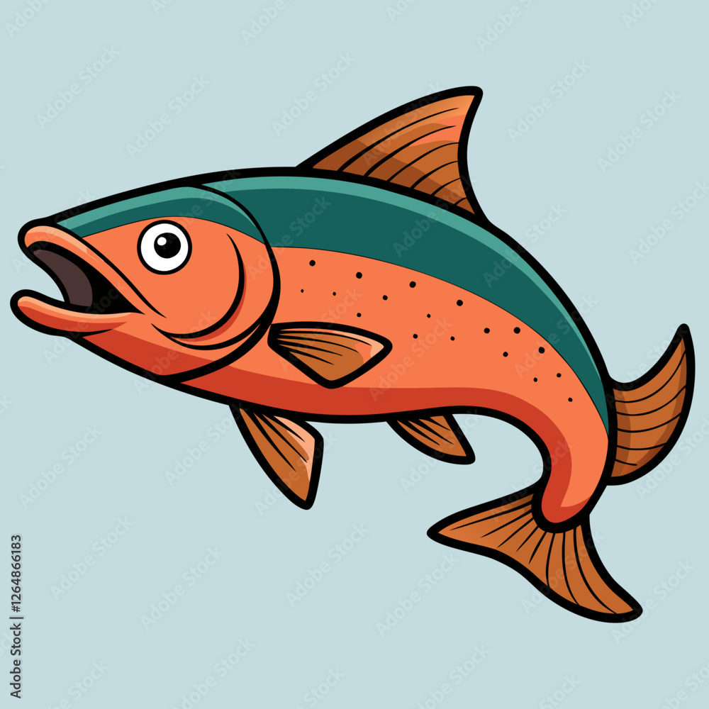 Fototapeta premium fish on a white background