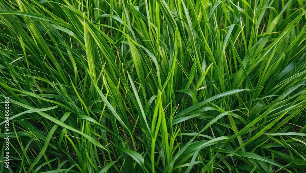 Close-up of lush green grass blades in a natural setting with vibrant details and texture Copy Space Close-up of lush green grass blades in a natural setting with vibrant details and texture Copy Space