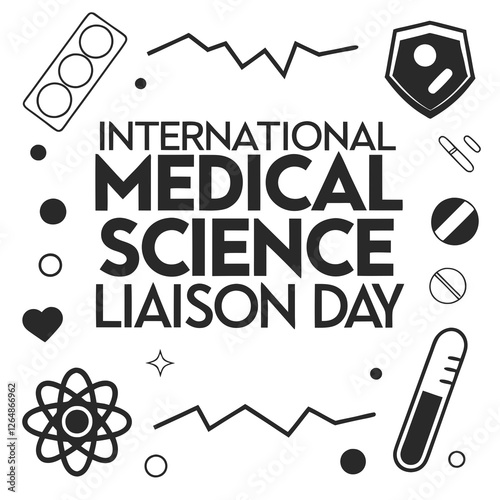 INTERNATIONAL MEDICAL SCIENCE LIAISON DAY silhouette vector illustration