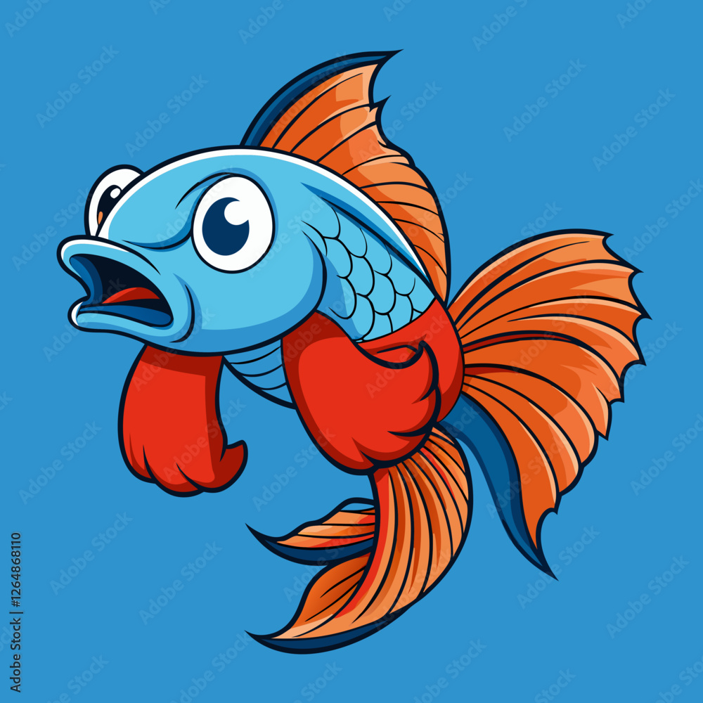 Fototapeta premium illustration of fish