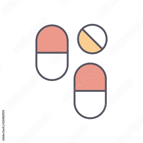 Pills vector icon stock illustration 