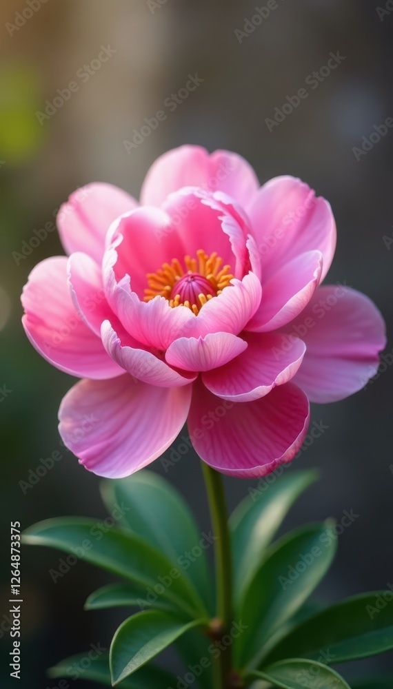 Obraz premium Soft pink peony blossoms, lush petals, blurred background, petal, picture