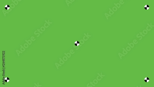 Green Screen Background with Circular Tracking Markers