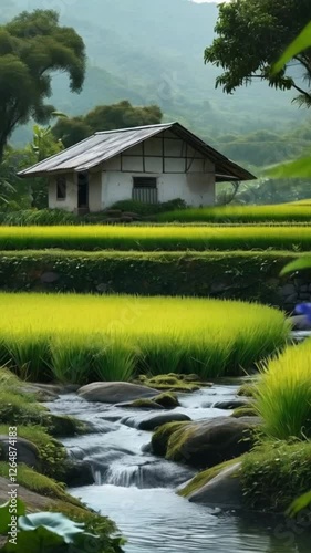 small house on the river