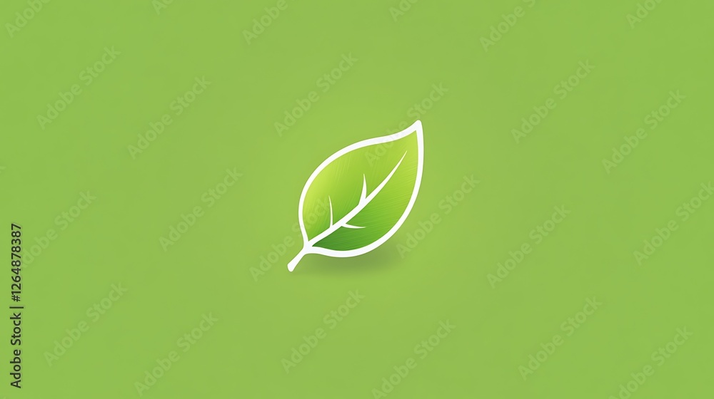 Minimalist Badge Logo with a Leaf Symbol Isolated on a Clean Background – Simple and Elegant Design Minimalist Badge Logo with a Leaf Symbol Isolated on a Clean Background – Simple and Elegant Design