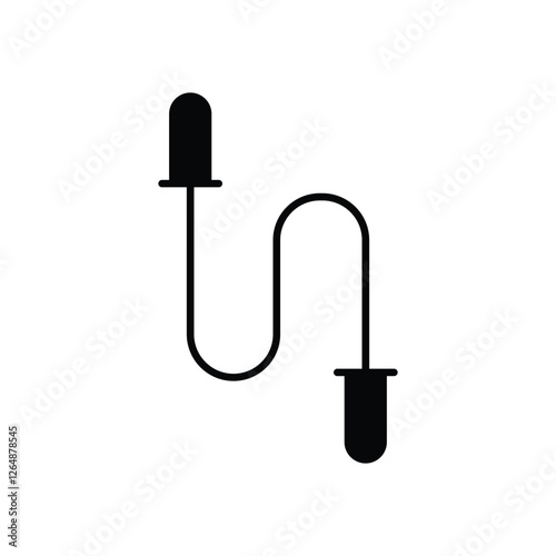 Jump Rope vector icon stock illustration
