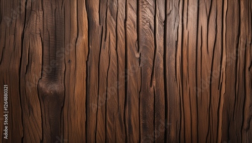 Close-up of textured dark wood surface with natural grain patterns and textures suitable for backgrounds and design projects Copy Space