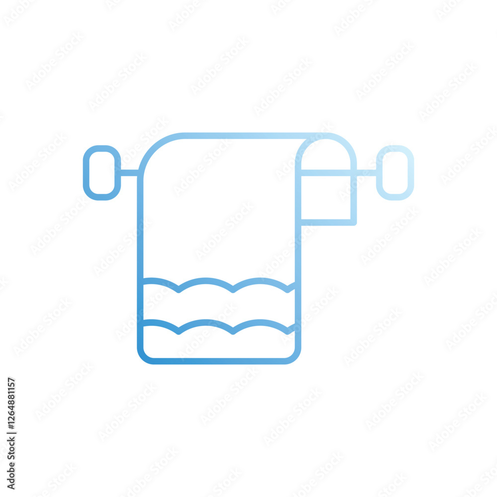 Fototapeta premium Towel vector icon stock illustration 
