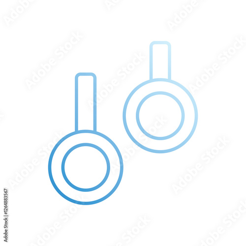 Gymnastic Rings vector icon stock illustration