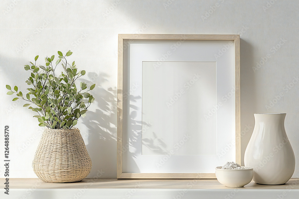 Fototapeta premium photo frame empty in the interior of the room